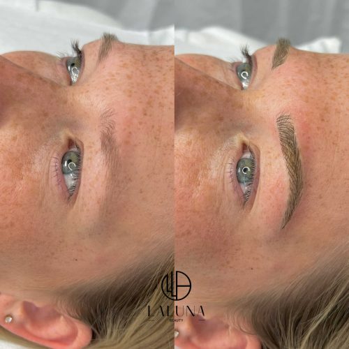 Microblading Behandlung im Kosmetikstudio in Kiel